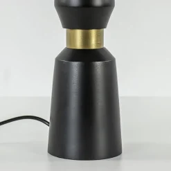 Lampvoet Ilvar mat zwart + antiek brons