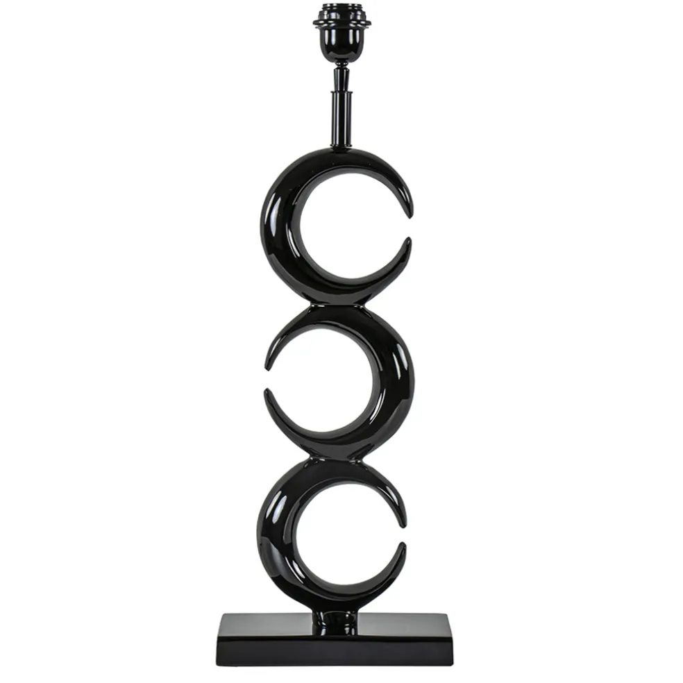 Lampvoet Maan shiny zwart exclusief kap