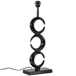 Lampvoet Maan shiny zwart exclusief kap