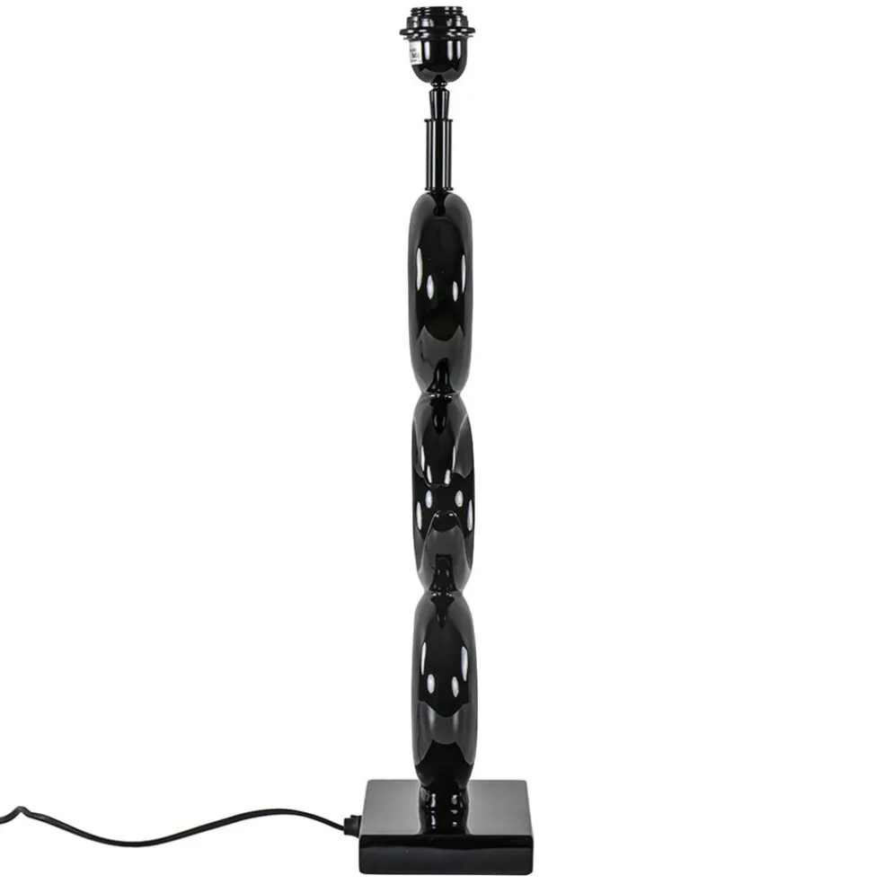 Lampvoet Maan shiny zwart exclusief kap