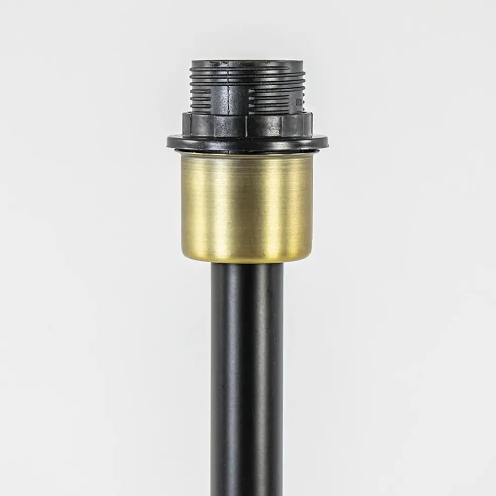 Lampvoet Rodrigo antiek brons / mat zwart excl. kap