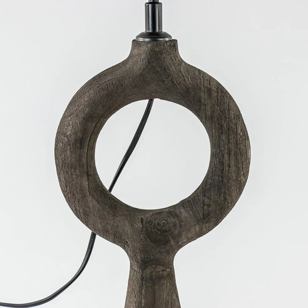 Lampvoet Sabuli hout donker bruin excl. kap