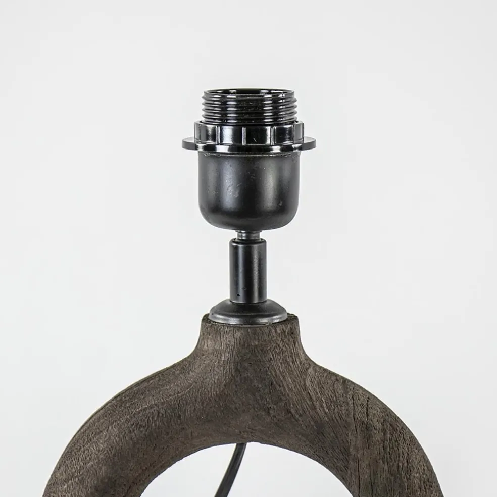 Lampvoet Sabuli hout donker bruin excl. kap