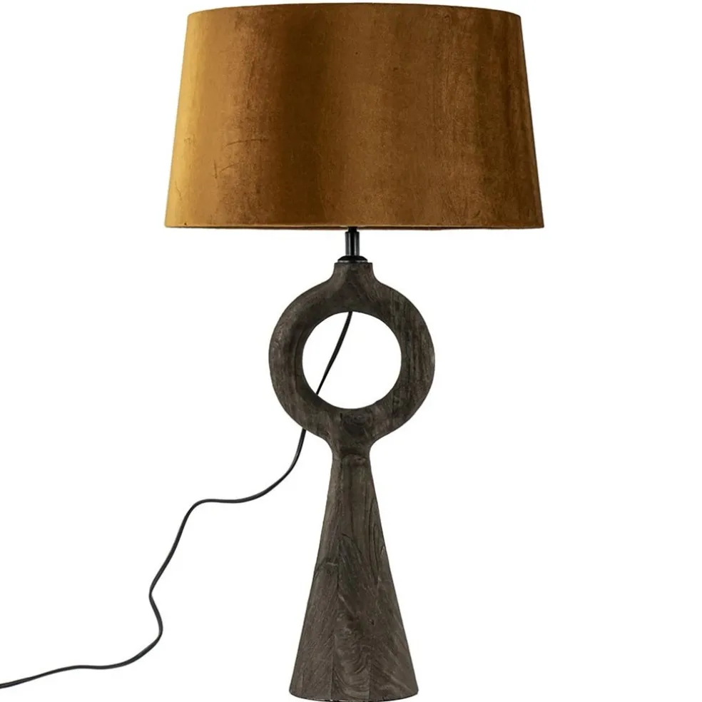 Lampvoet Sabuli hout donker bruin excl. kap