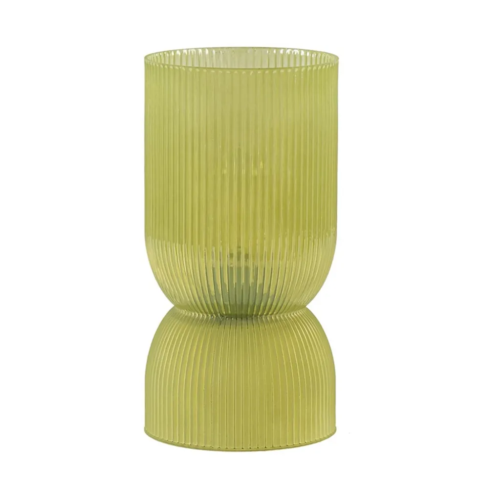 Landelijke Light and Living tafellamp olijfgroen op batterijen Phoebe