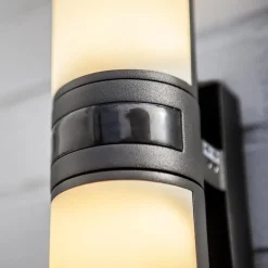 LED buitenlamp cilinder draaibaar inclusief bewegingssensor