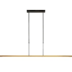 LED hanglamp aluminium mat zwart met mat goud dimbaar