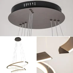 LED hanglamp ringen mat zwart