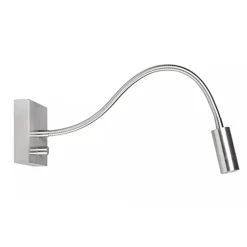 LED wandlamp/bedlamp flexibel staal