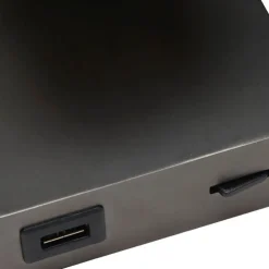 LED wandspot zwart staal met USB aansluiting