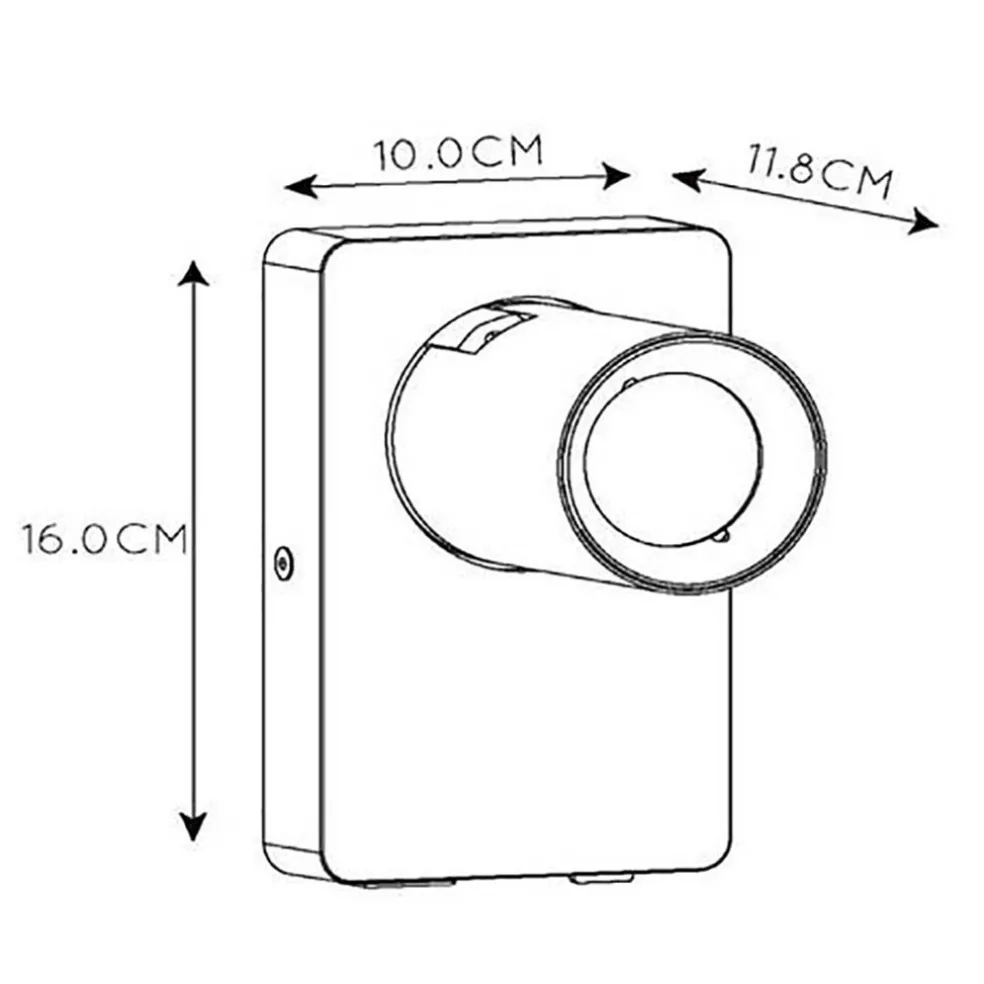 LED wandspot zwart staal met USB aansluiting