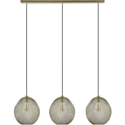 3-Lichts hanglamp Moroc goud Light and Living