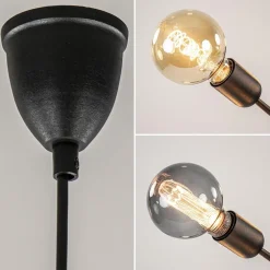 6-Lichts hanglamp zwart exclusief lichtbron