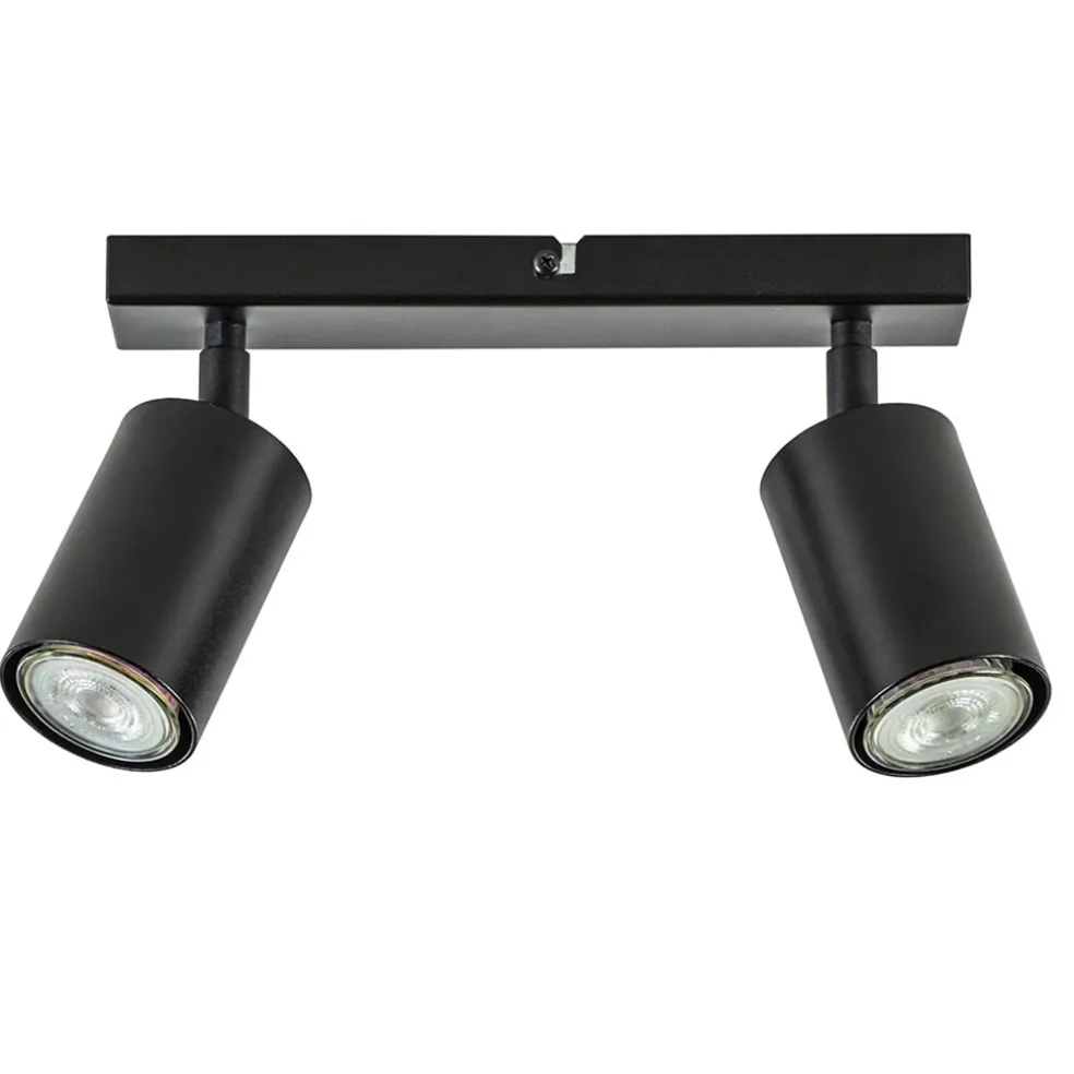 2-Lichts opbouwspot GU10 mat zwart