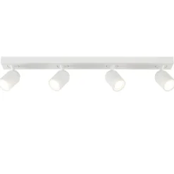 4-Lichts plafondspot balk wit metaal
