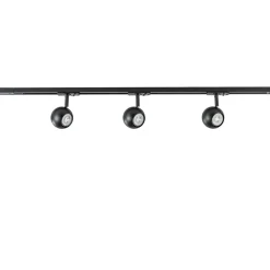 3-Lichts railsysteem 1-fase met verstelbare ronde spots