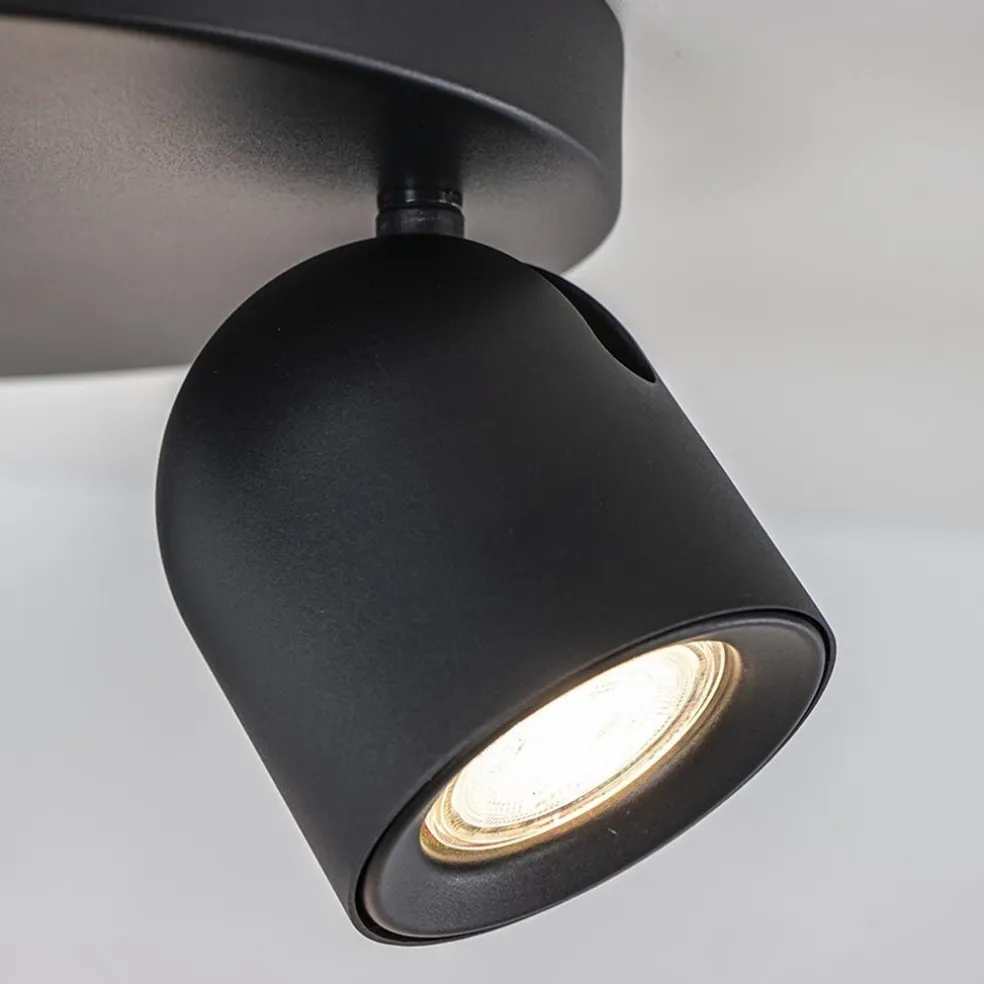 3-Lichts ronde opbouwspot zwart verstelbaar