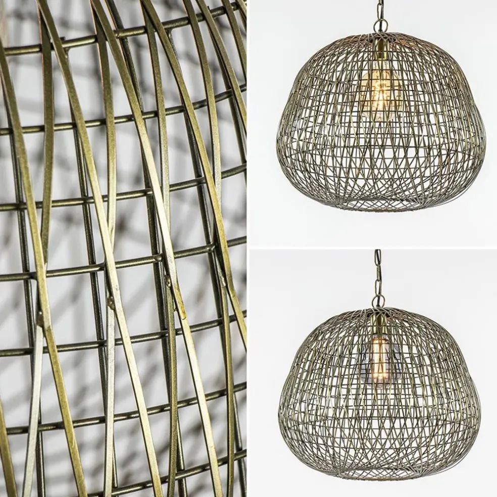 Light & Living hanglamp Alwina brons draad