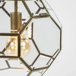 Light & Living hanglamp Lennox brons met helder glas