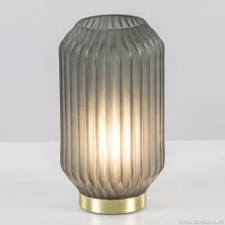 Light & Living tafellamp Ivot mat olijf groen