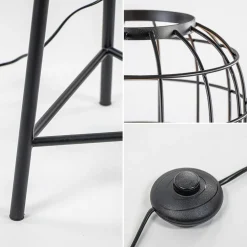 Light & Living vloerlamp Toah zwart met antiek brons