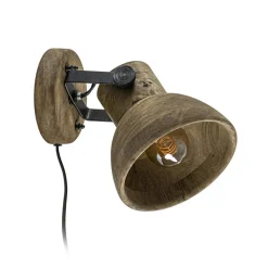 Light & Living wandlamp Ilanio hout met metaal