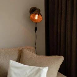 Light & Living wandlamp Ilanio hout met metaal