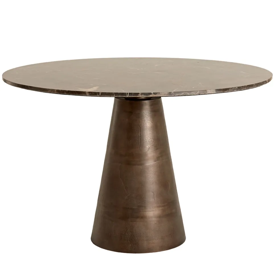 Light and Living eetkamertafel Ynex marmer donker bruin