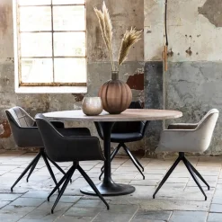 Light and Living eettafel Biboca acacia hout vergrijsd