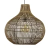 Light and Living hanglamp Pacino donker rotan