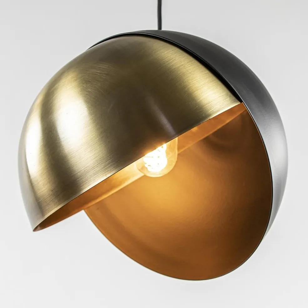 Light and Living hanglamp Namco zwart met antiek brons