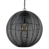 Light and Living hanglamp Amarah rond mat zwart