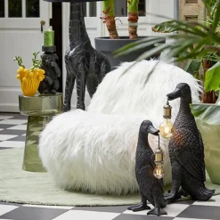 Light and Living tafellamp Duck mat zwart met brons