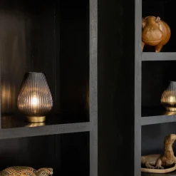 Light and Living tafellamp Tajera op batterij grijs/goud