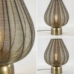 Light and Living tafellamp Suneko antiek brons