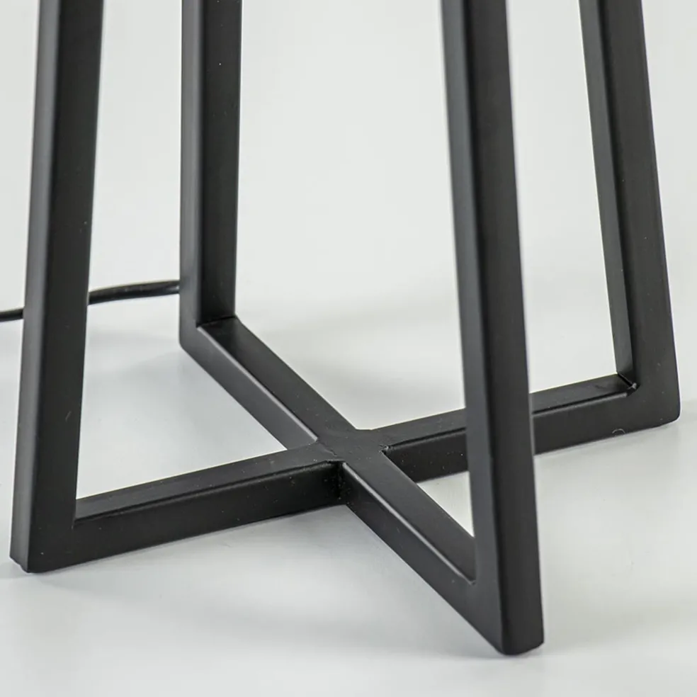 Light and Living tafellamp Miley mat zwart