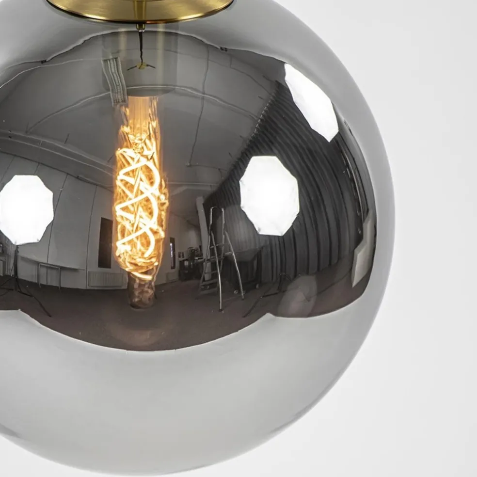 Luxe Light and Living hanglamp Medina brons met smoke glas