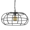 Mat zwart metalen hanglamp Imelda Light and Living
