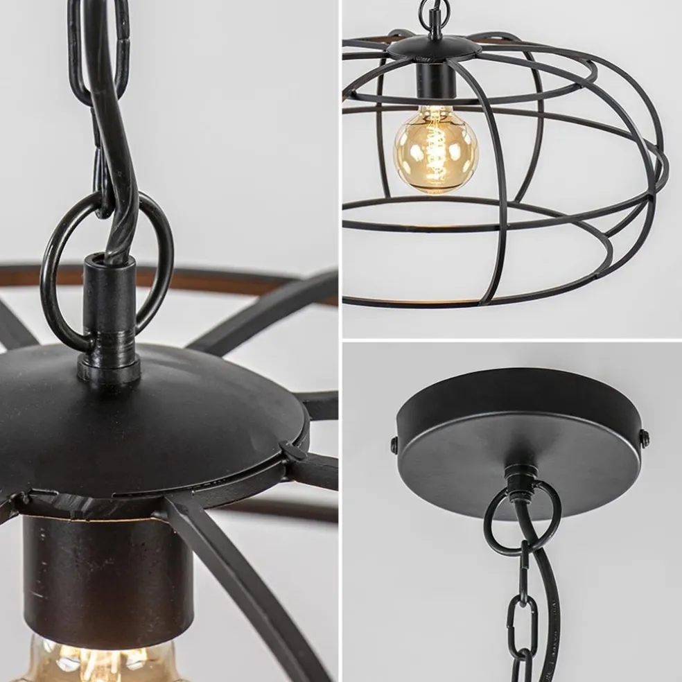 Mat zwart metalen hanglamp Imelda Light and Living