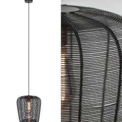 Mat zwarte hanglamp Adeta Light and Living