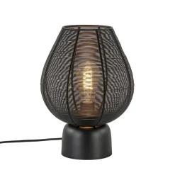 Mat zwarte tafellamp Suneko Light and Living