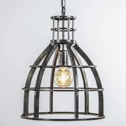 Metalen eettafel hanglamp 2-lichts kooi