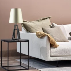 Metalen lampvoet mat zwart exclusief kap