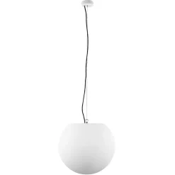 Moderne buitenlamp hang witte bol 45 cm