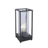 Moderne buitenlamp tafel zwart aluminium met helder glas