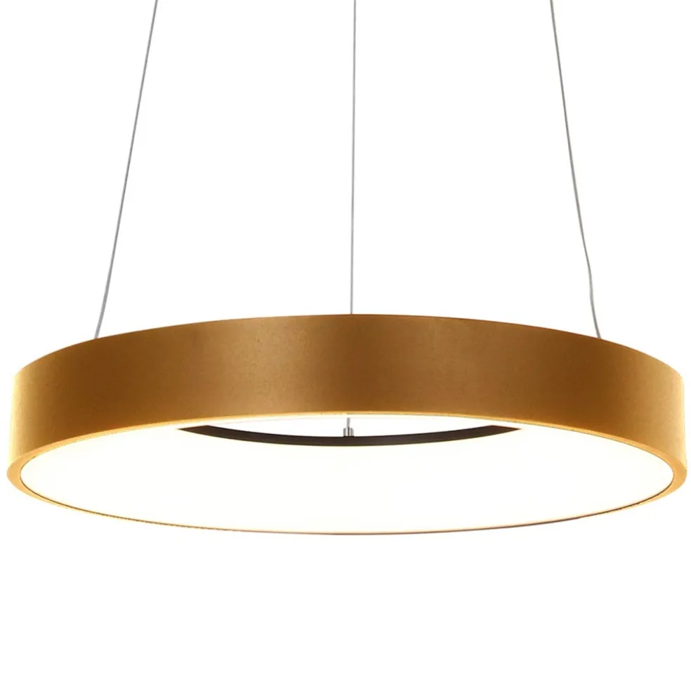 Moderne design LED hanglamp ring goud