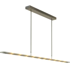 Moderne LED hanglamp nikkel met helder glas