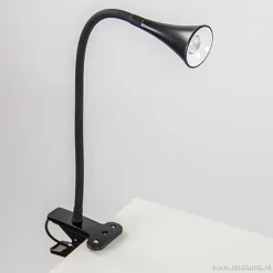 Moderne LED klemspot leeslamp zwart