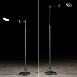 Moderne LED leeslamp vloerlamp antraciet