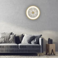 Moderne LED plafondlamp mat goud met remote dimbaar